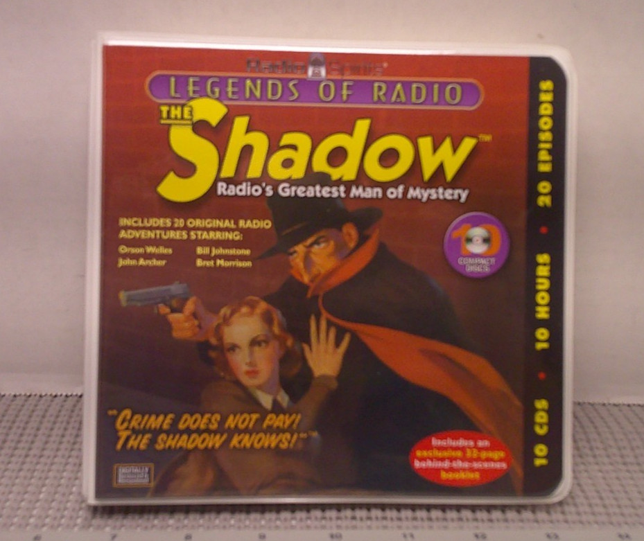 Legends of Radio: The Shadow, Radio’s Greatest Man of Mystery 10 cds/20 episodes