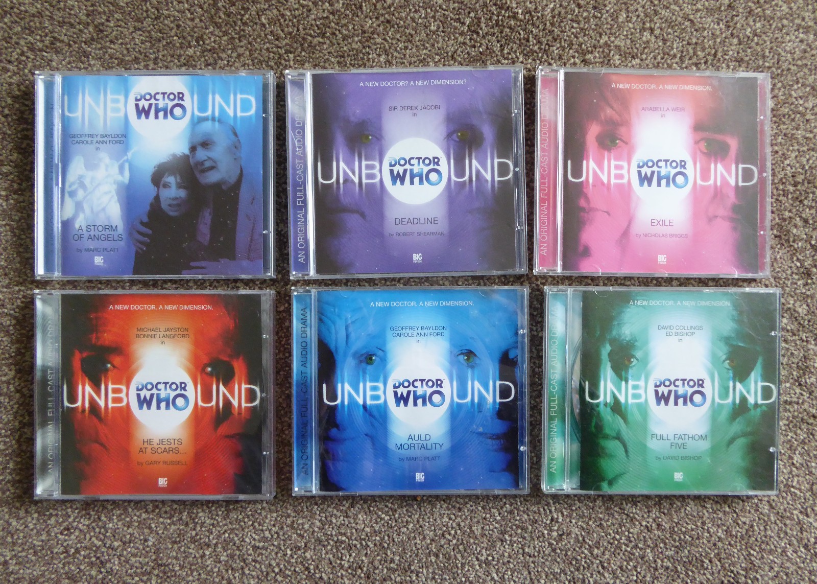 Six Big Finish Doctor Who Unbound Audio CDs — Exile, Deadline, Auld Mortality…