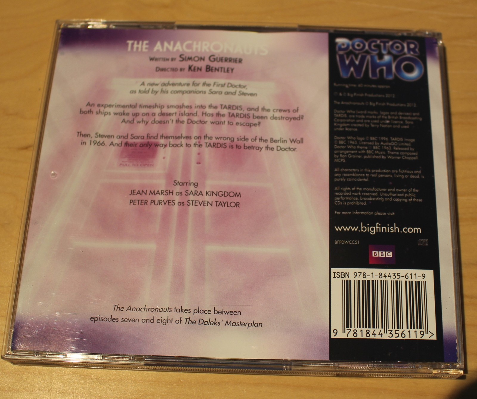 Doctor Who: The Companion Chronicles — 6×7-Anachranauts — CD