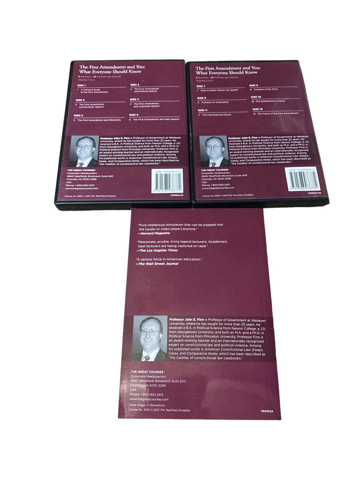 FIRST AMENDMENT & YOU: WHAT SHOULD KNOW 12-DISC AUDIO CD SET + BK, GREAT COURSES