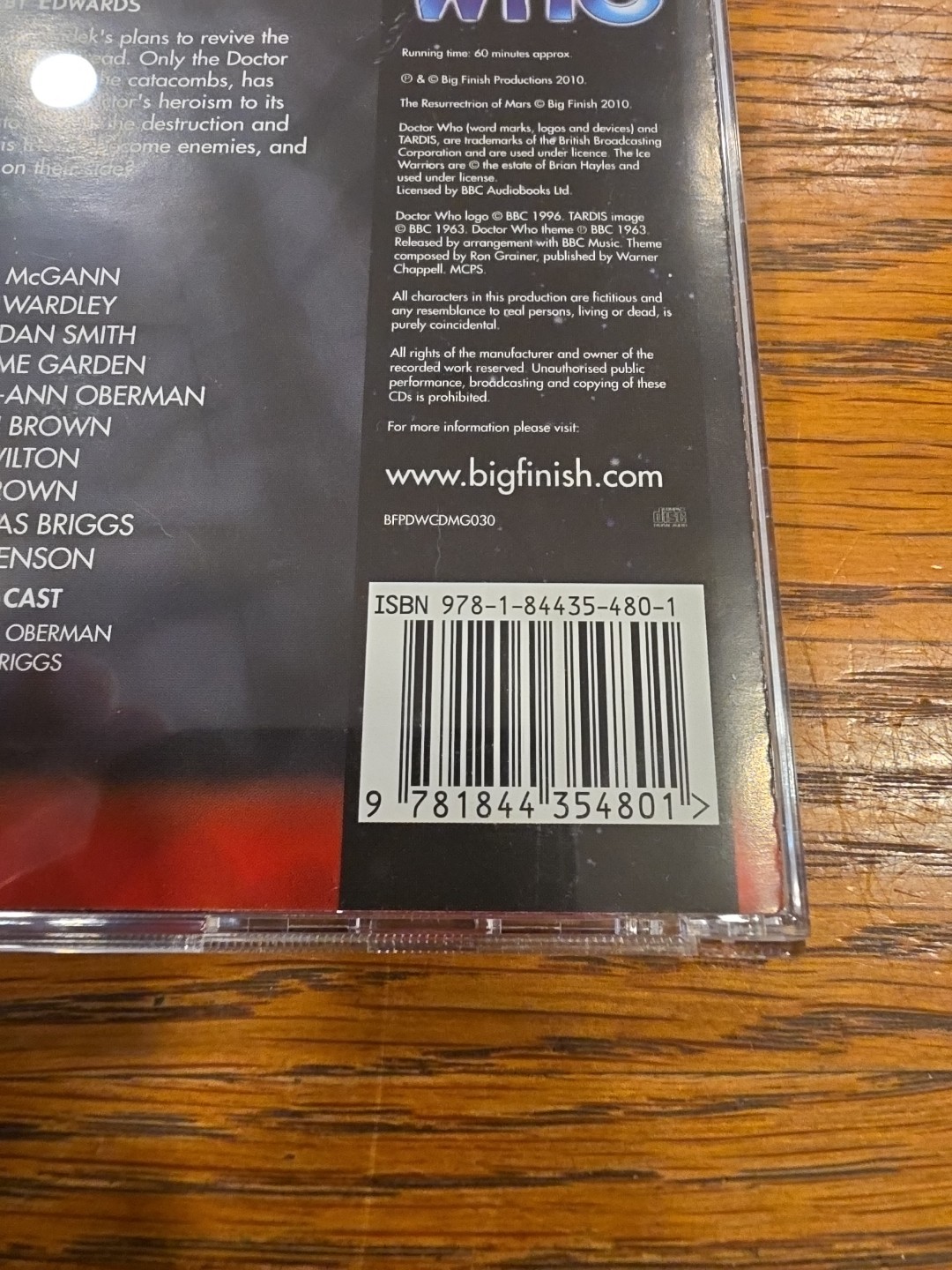Doctor Who The Resurrection Of Mars CD Audiobook Jonathan Morris Paul McGann