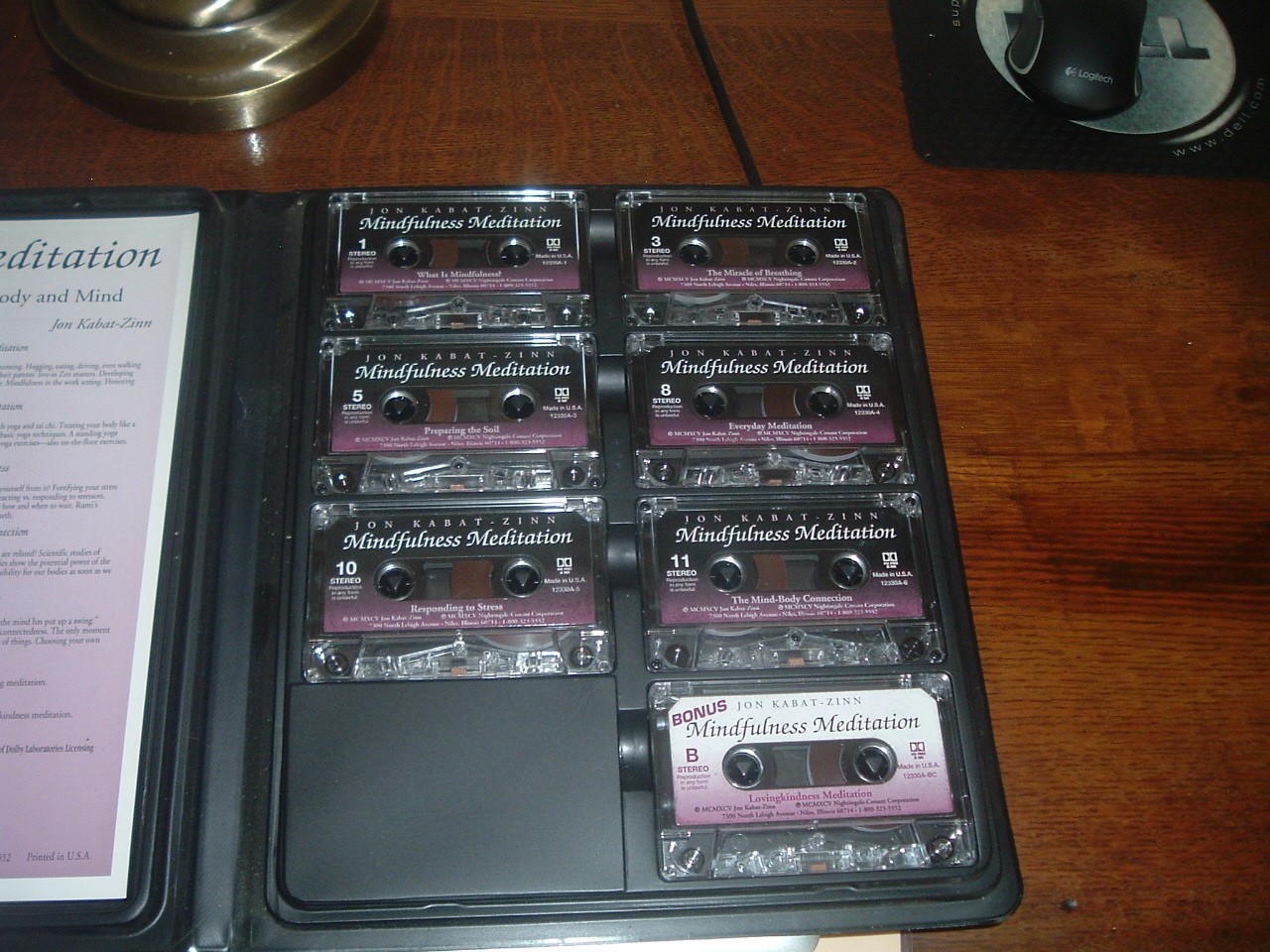 Vintage Mindfulness Meditation by Jon Kabat-Zinn Audiobook on 7 Cassettes
