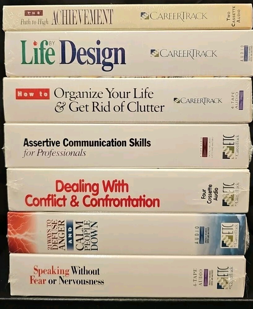 Lot of 7 Self Help, Professional, CarreerTrack Cassette Audiobooks New Sealed!
