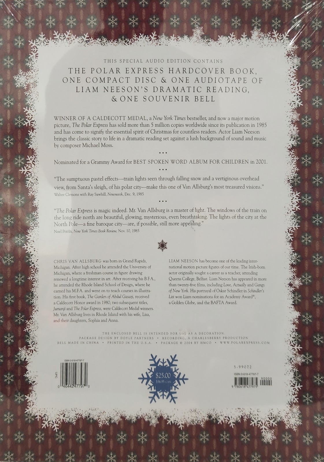The Polar Express Gift Set Hardcover w/ CD Cassette & Bell Chris Van Allsburg