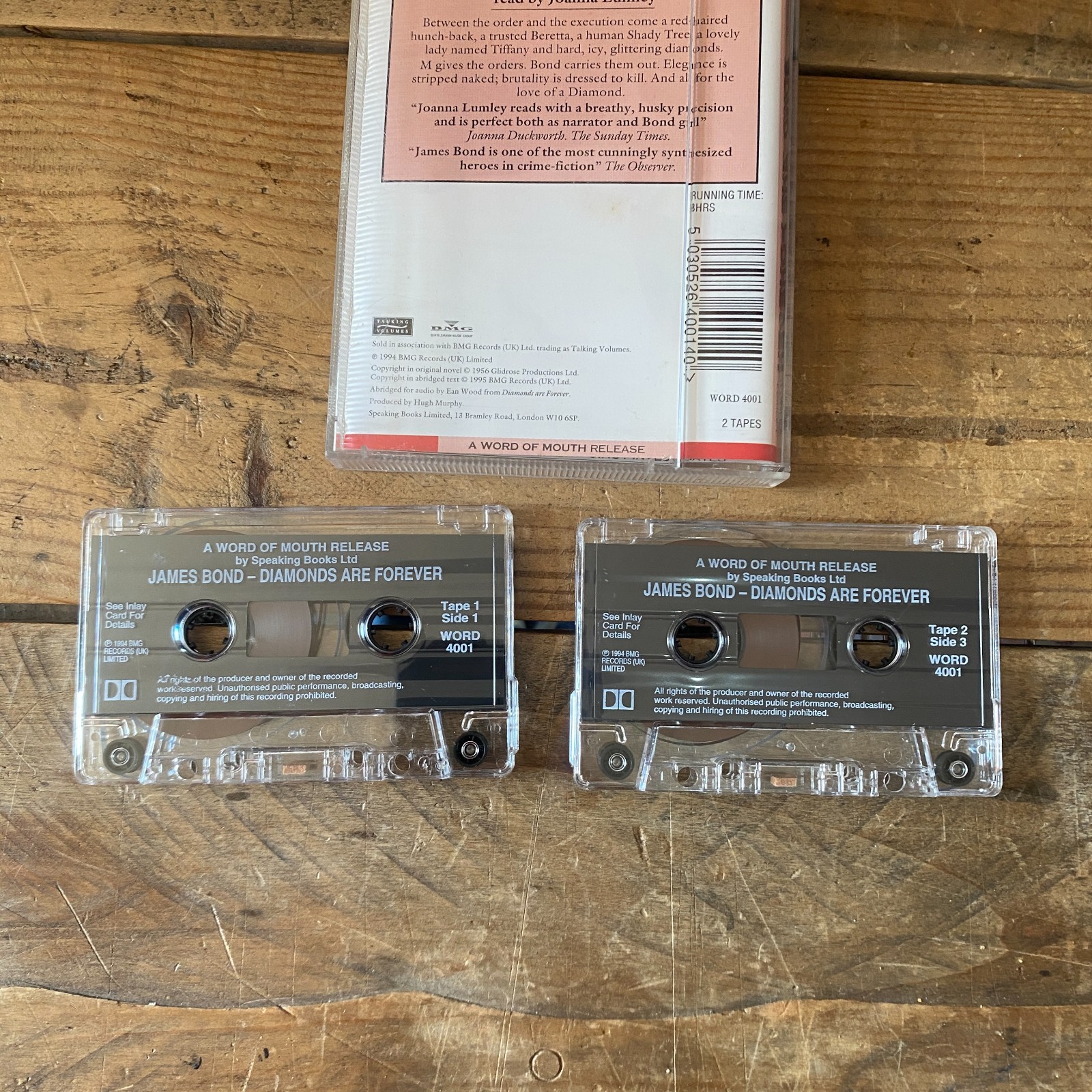 James Bond Diamonds are Forever Audiobook Cassette — Ian Fleming — Joanna Lumley