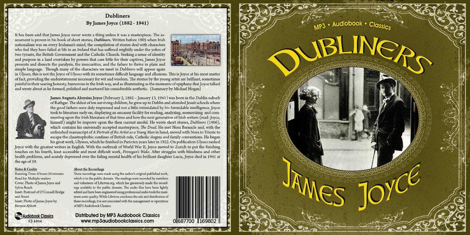 Dubliners — Uabridged MP3 CD Audiobook in CD jacket