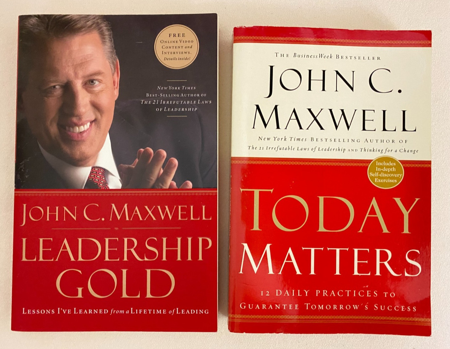 John C Maxwell Books — Bundle of 2: Today Matters and Leadership Gold