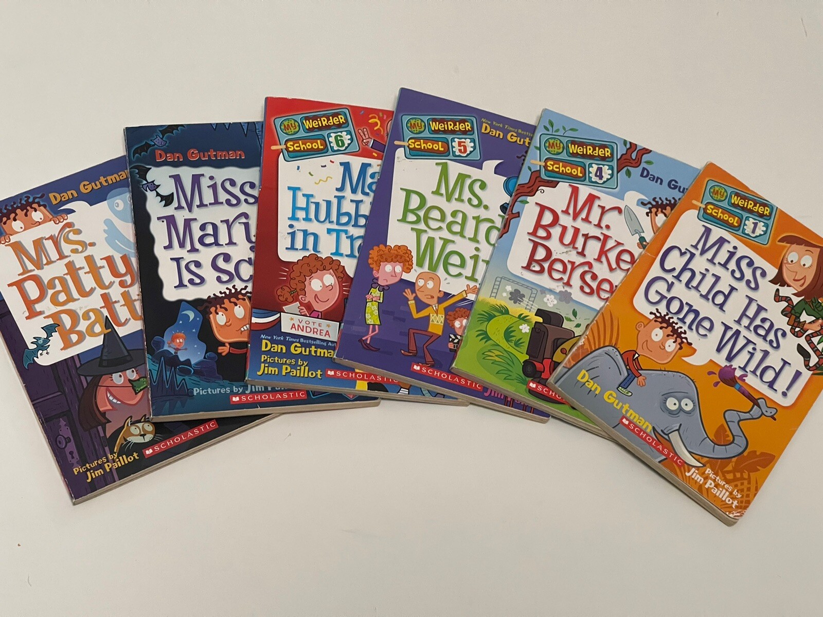 My Weird School Daze Lot of 6 PB Book Set by Dan Gutman Paperback Books #b58