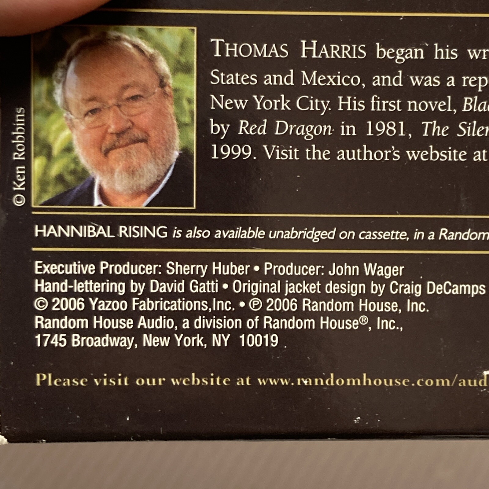 Hannibal Rising by Thomas Harris ~ Unabridged Audiobook, 6 CD, Hannibal Lecter
