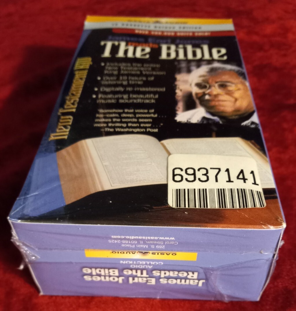 James Earl Jones Reads the Bible (12 Cassette Set, 2002) Split In Seal (Pic) KJV