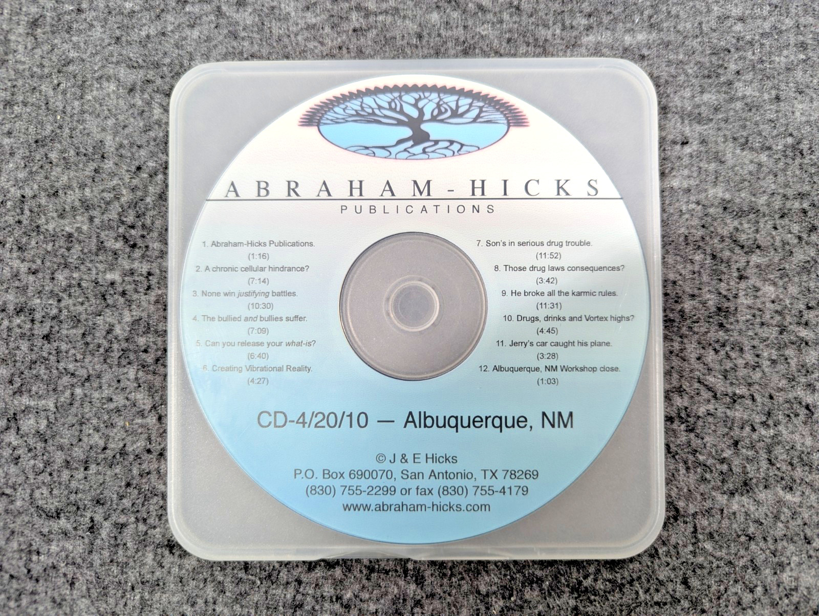 Abraham-Hicks Workshop Recordings / Sermons CD 4-20-10 Albuquerque, NM