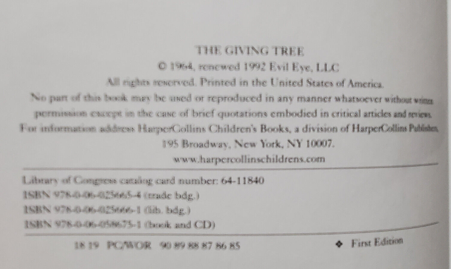 The Giving Tree by Shel Silverstein Hardcover