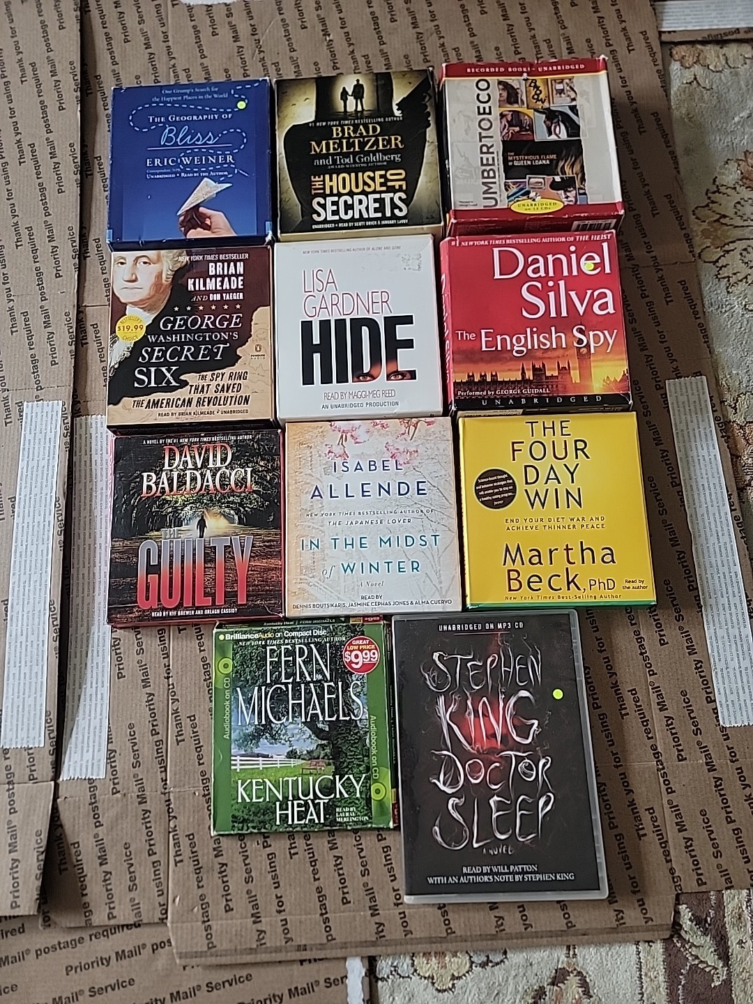 Audiobook CD Lot of 11 Mystery Fiction History Stephen King VG -LN Unabridged
