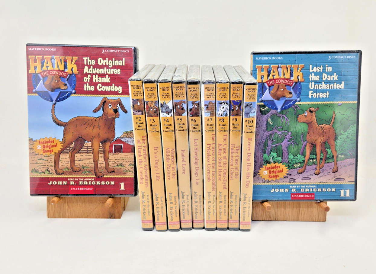 Hank The Cowdog Series Read by John R. Erickson Unabridged Set of Books 1-11 NEW