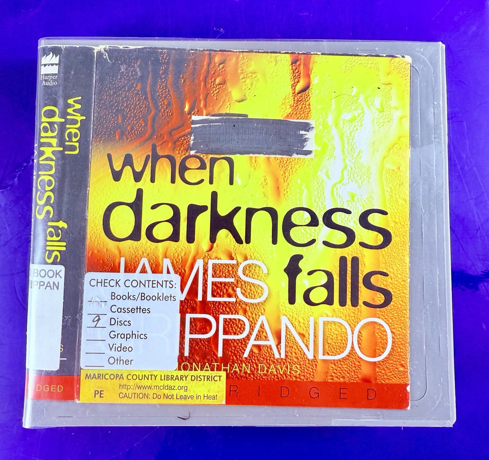 When Darkness Falls 9 CDs Audiobook Novel By James Grippando Read By Jon Davis