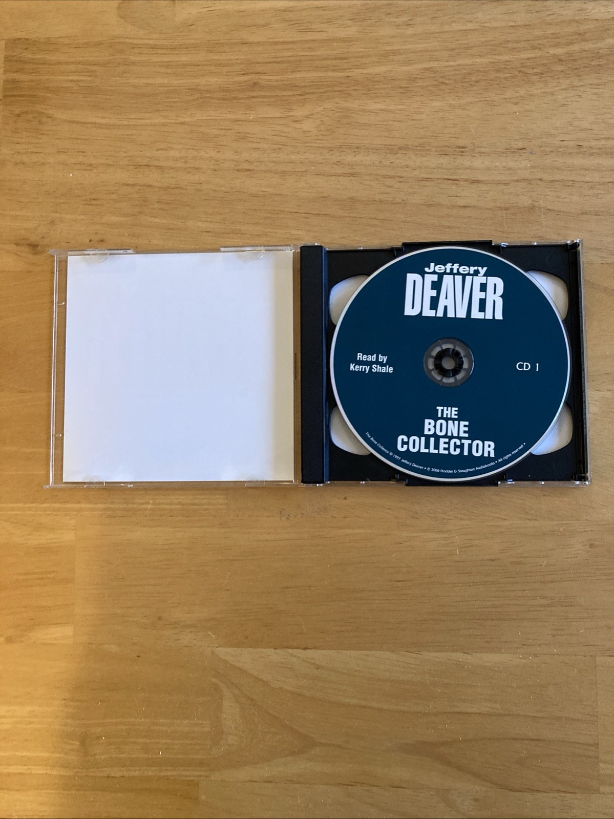 Jeffrey Deaver: The Bone Collector- Audiobook on 2CD’s — Very Good Condition.
