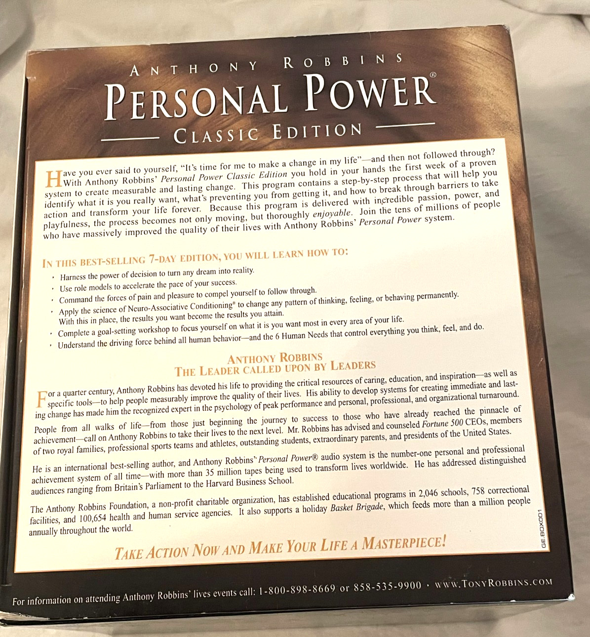 Anthony Robbins Personal Power Classic Edition Audio Cassette Tapes (Days 1-7)