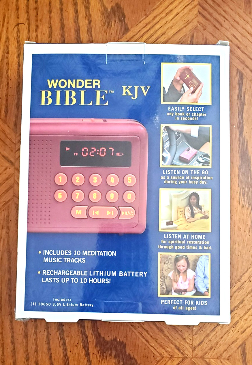 Wonder Bible KJV Talking Audio Bible Player King James Version Earl Jones