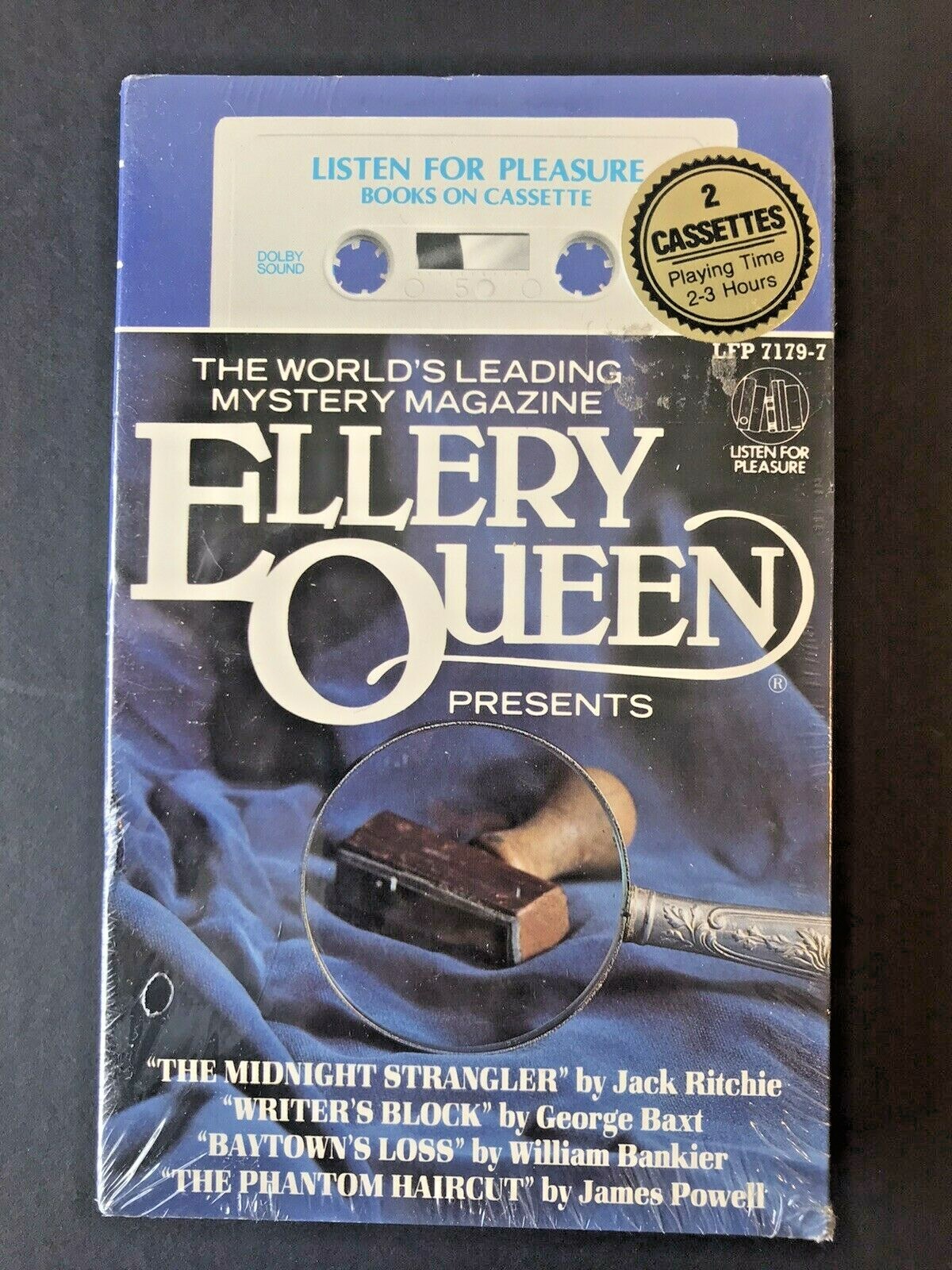 Ellery Queen, 2 Cassette Audiobook, SEALED, NEW, 1986, Mystery Short Stories