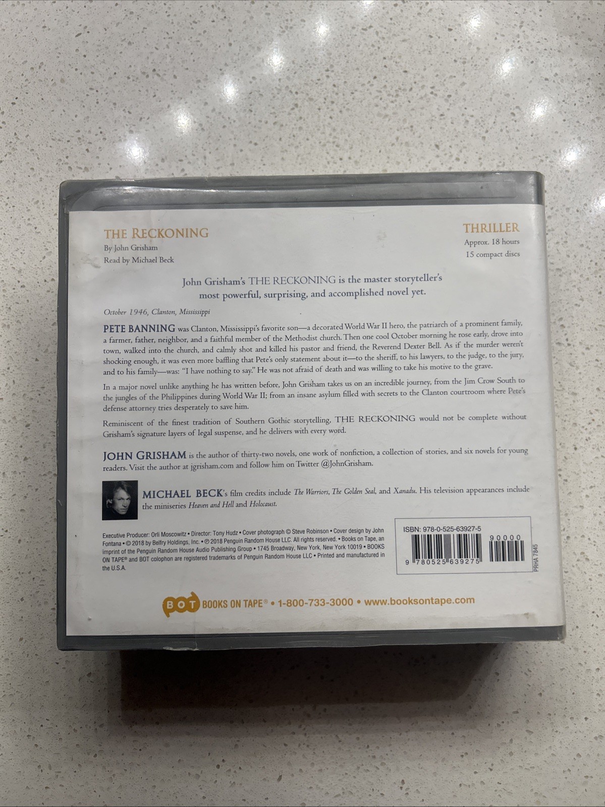 The Reckoning unabridged audio book on 15 CD’s by John Grisham