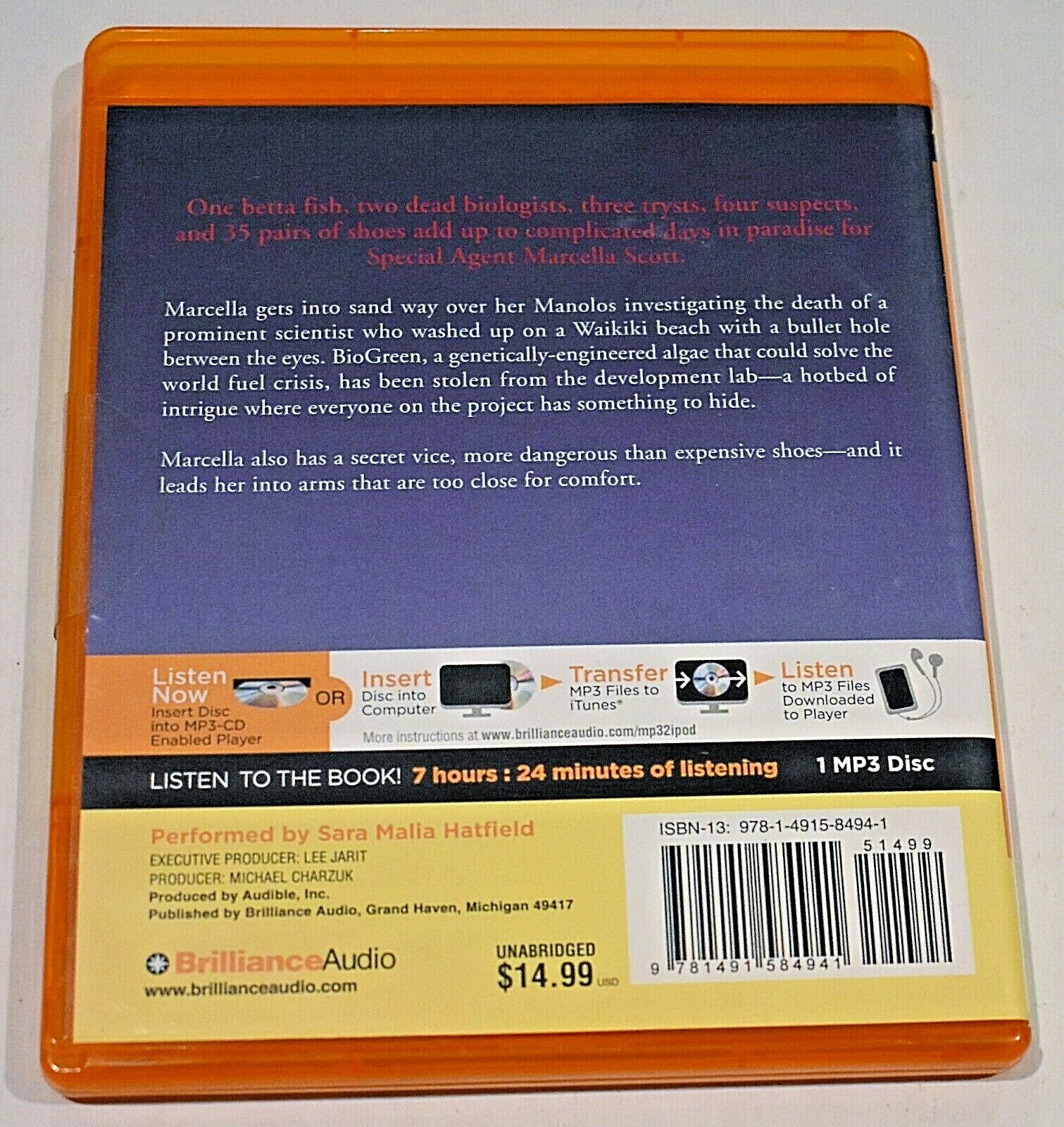 Stolen in Paradise, Toby Neal (2014 MP3 CD Unabridged) Audio Book Free Shipping!