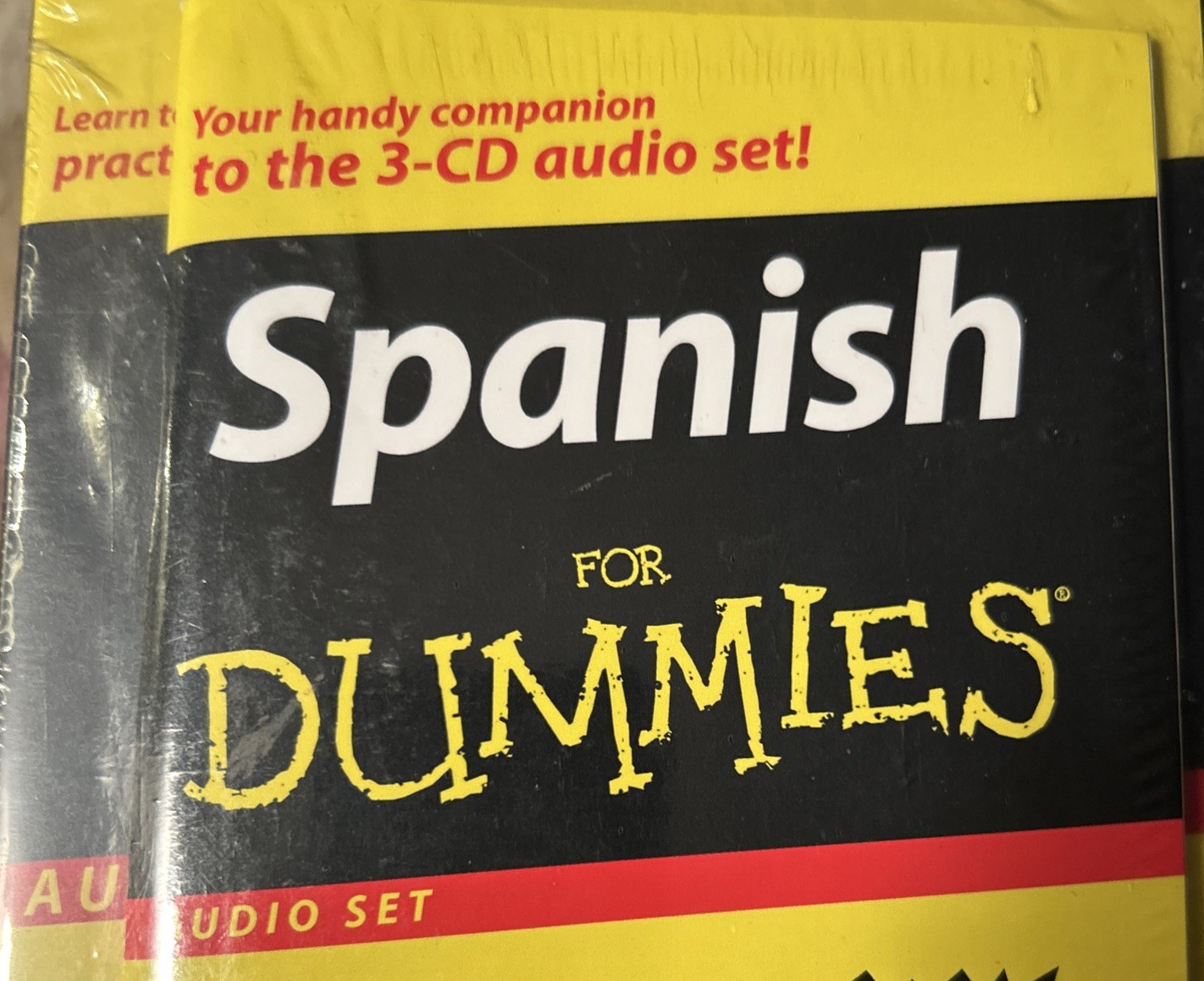 Spanish For Dummies by Jessica Langemeier (2007, Audio Cassette / CD-ROM) SEALED