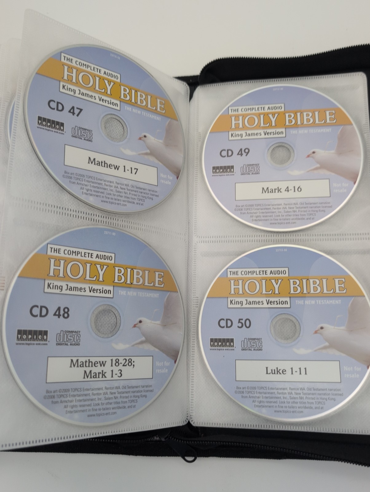 Complete Audio Holy Bible CD Set King James Version 60 CDs Topics w Case
