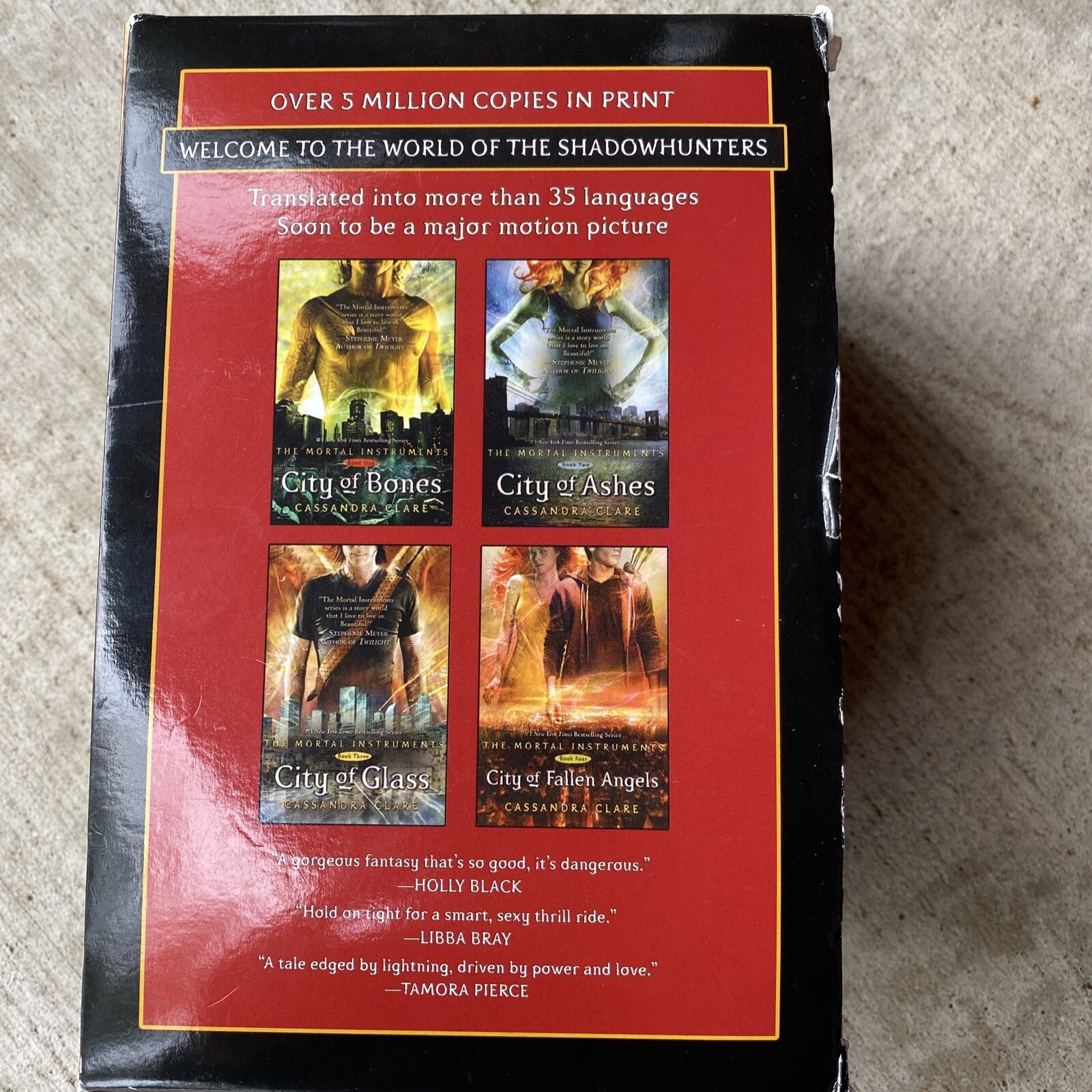 The Mortal Instruments 4 SET BOX City of BONES; ASHES; GLASS; FALLEN ANGELS Used
