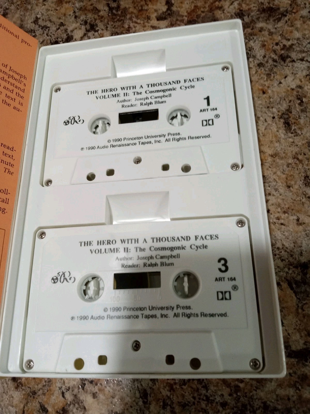 Joseph Campbell The Hero With A Thousand Faces Volume 1 & 2 Audio Cassette