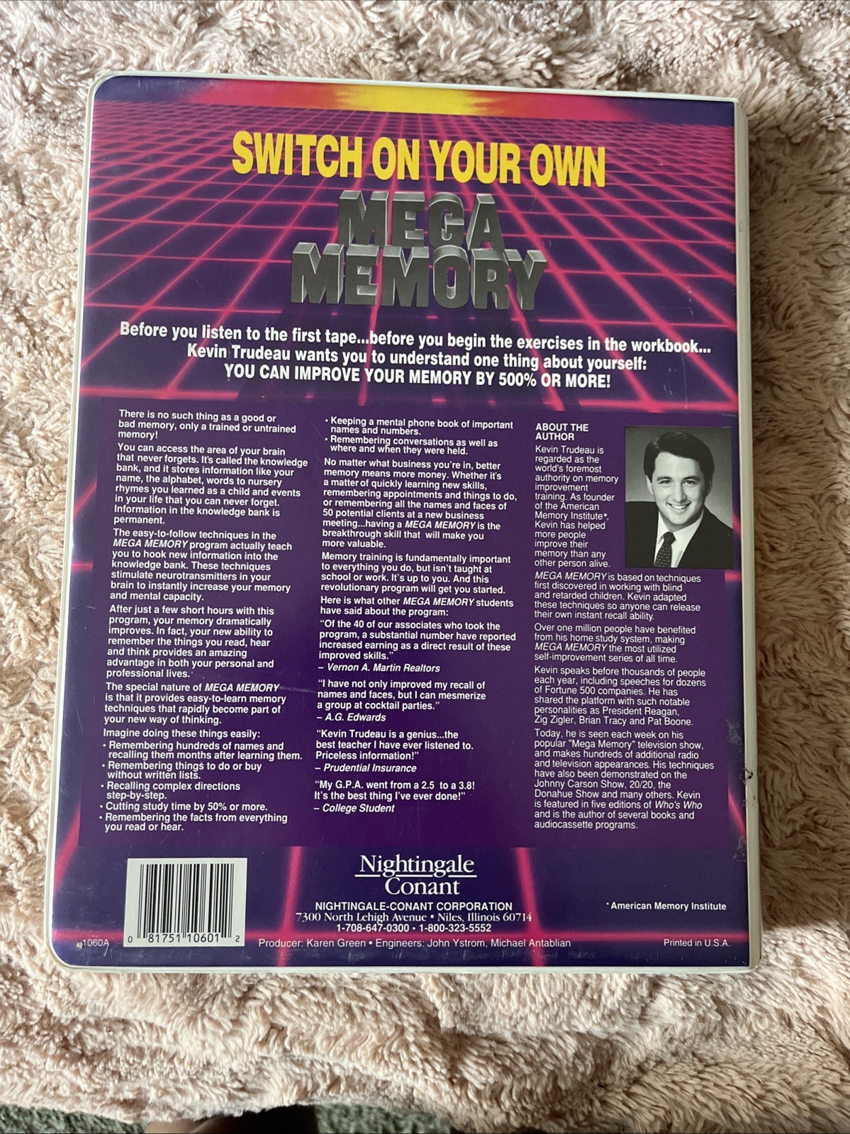Kevin Trudeau’s Mega Memory by Nightingale Conant As Seen On TV and Advanced