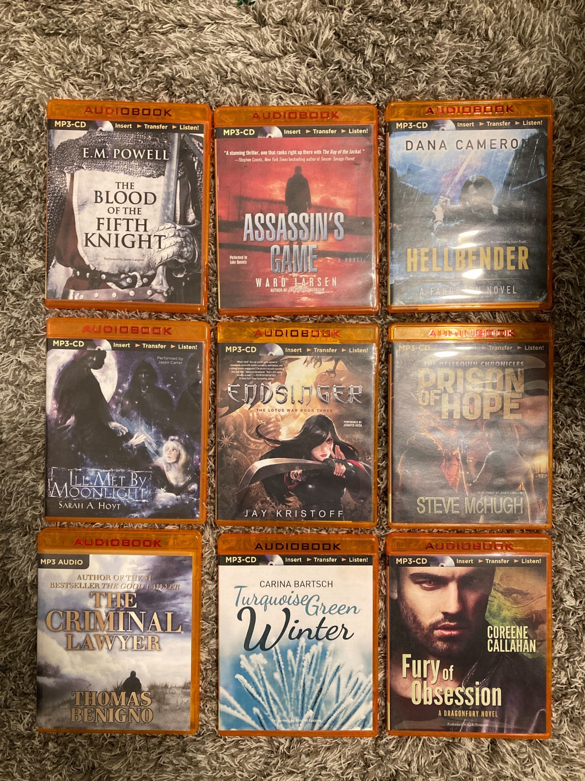 ✨ MP3 Audiobooks / Lot of 9 / Endsinger / Hellbender/ Assassin’s Game and More