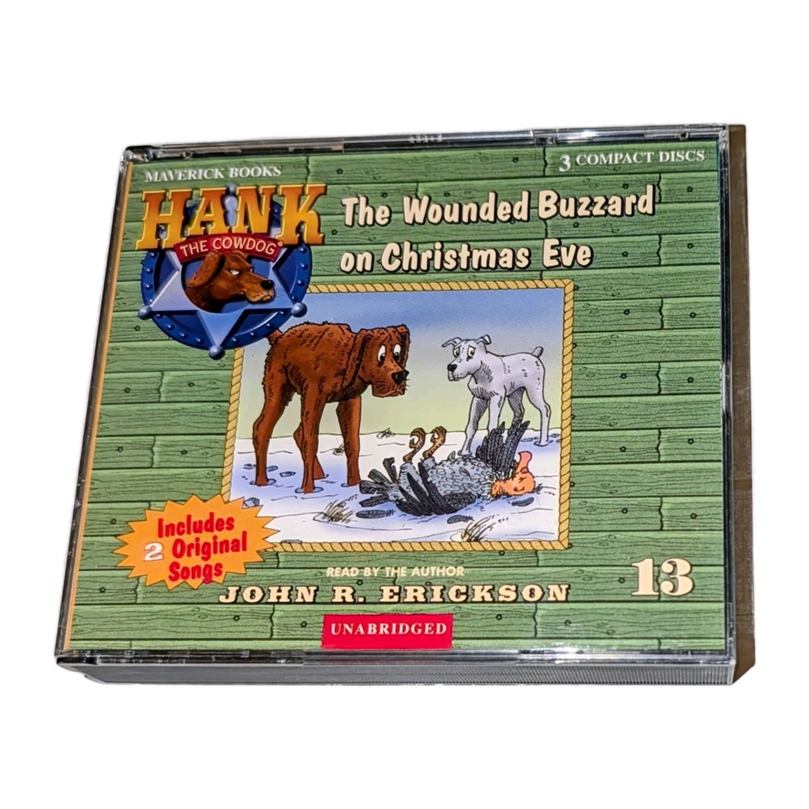 Hank the Cowdog #13 Audio Book 3 CDs + Songs, Read by Author John Erickson A+ CD