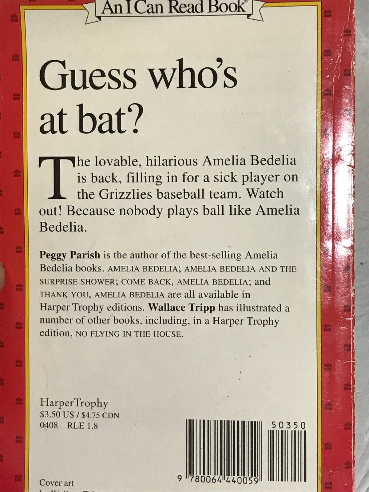 An I Can Read Peggy Parish Play Ball, Amelia Bedelia Illustrated Paperback Book