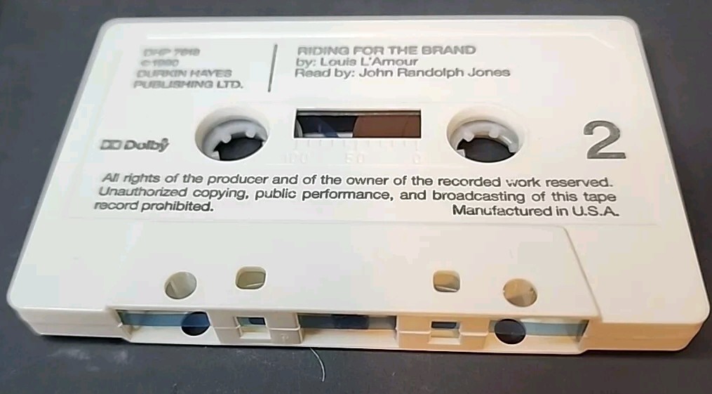 Vintage 1992 Paperback Audio Cassette Tape Louis L’ Amour «Riding For The Brand»