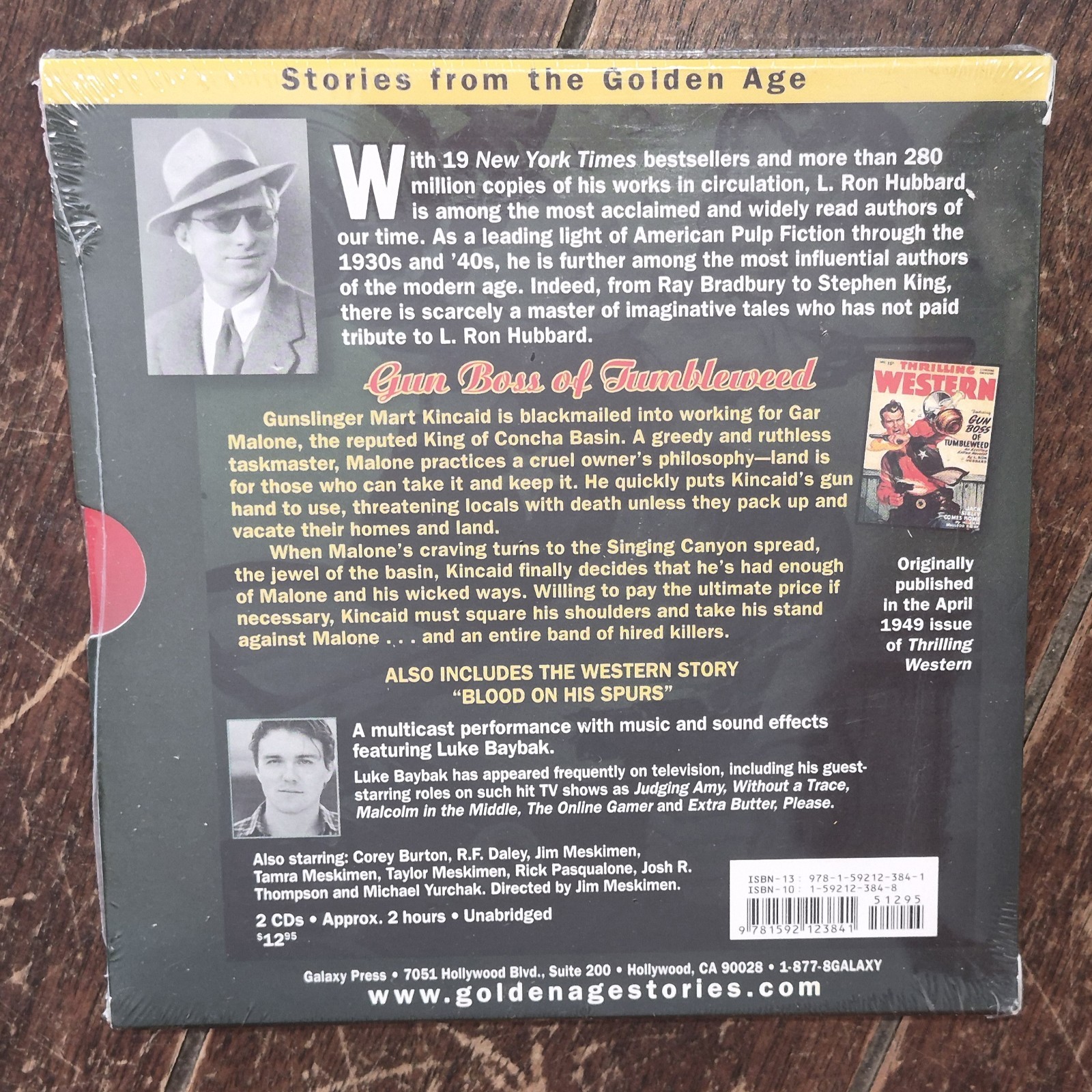 Gun Boss of Tumbleweed by L. Ron Hubbard (2-CD, 2013, Galaxy Press Unabridged)
