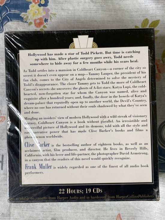 2001 Clive Barker Coldheart Canyon Audio Book on CD Signed Limited Edition