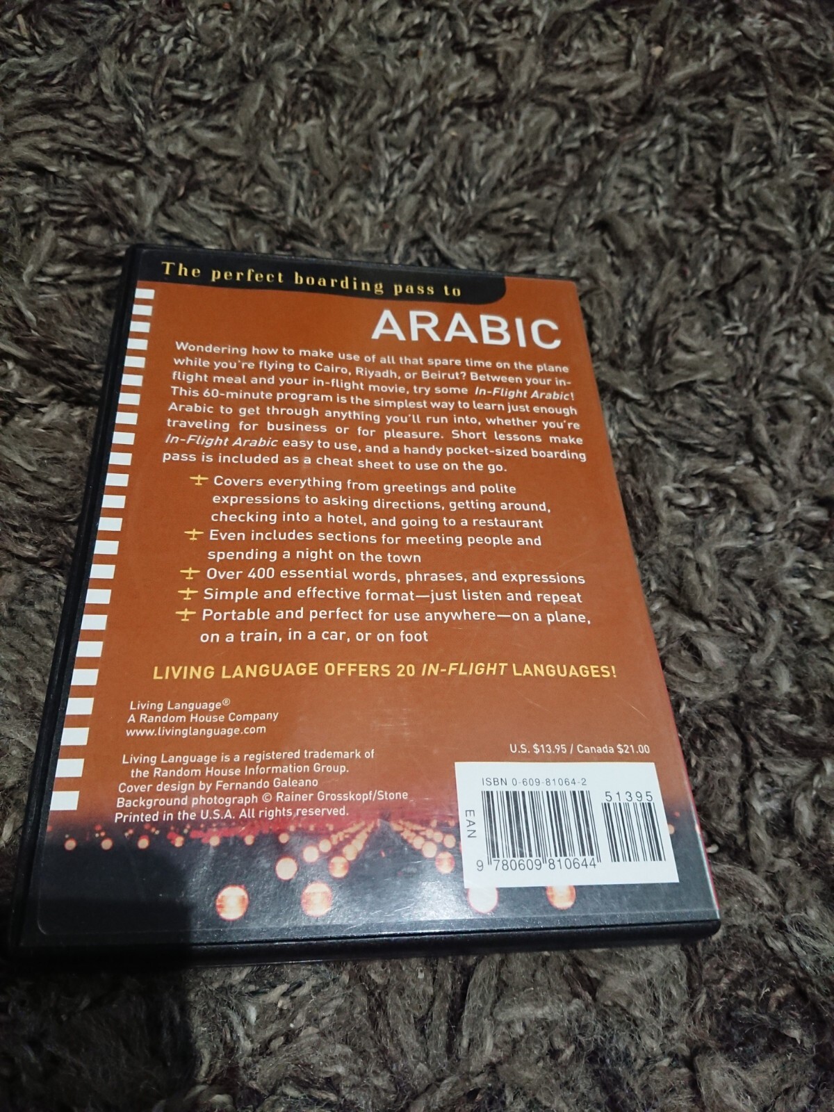 Arabic in Flight: Learn Before You Land by Living Language (CD Audio, 2001)