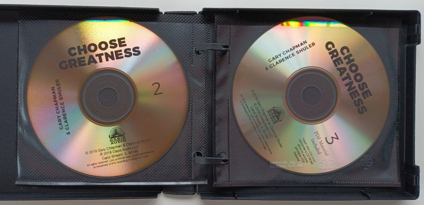 Choose Greatness by Gary Chapman & Clarence Shuler (Oasis, 2018) — 3 Audio CDs