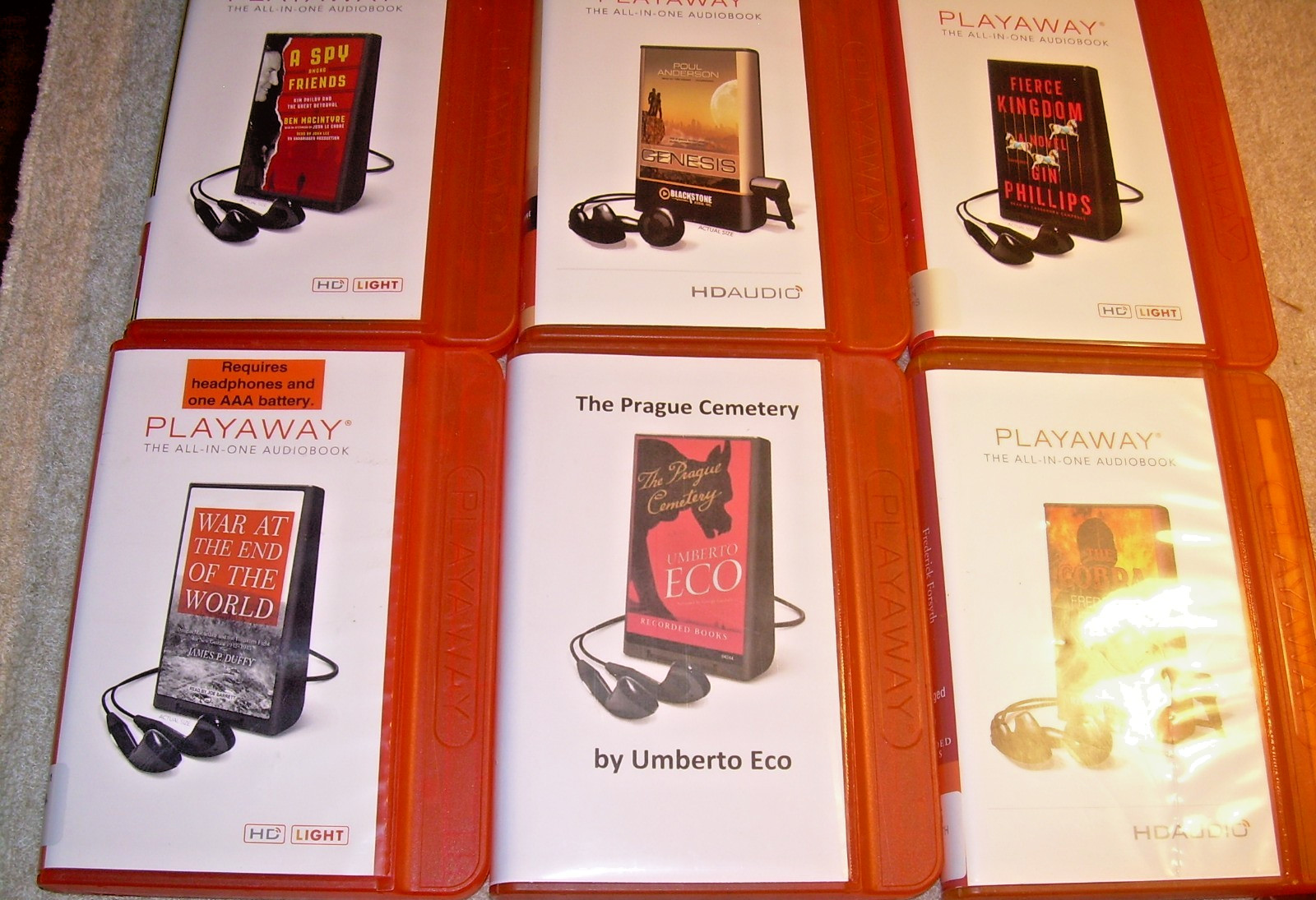 Playaway Audiobooks, Mixed Genre, Library Discontinued, Lot of 9