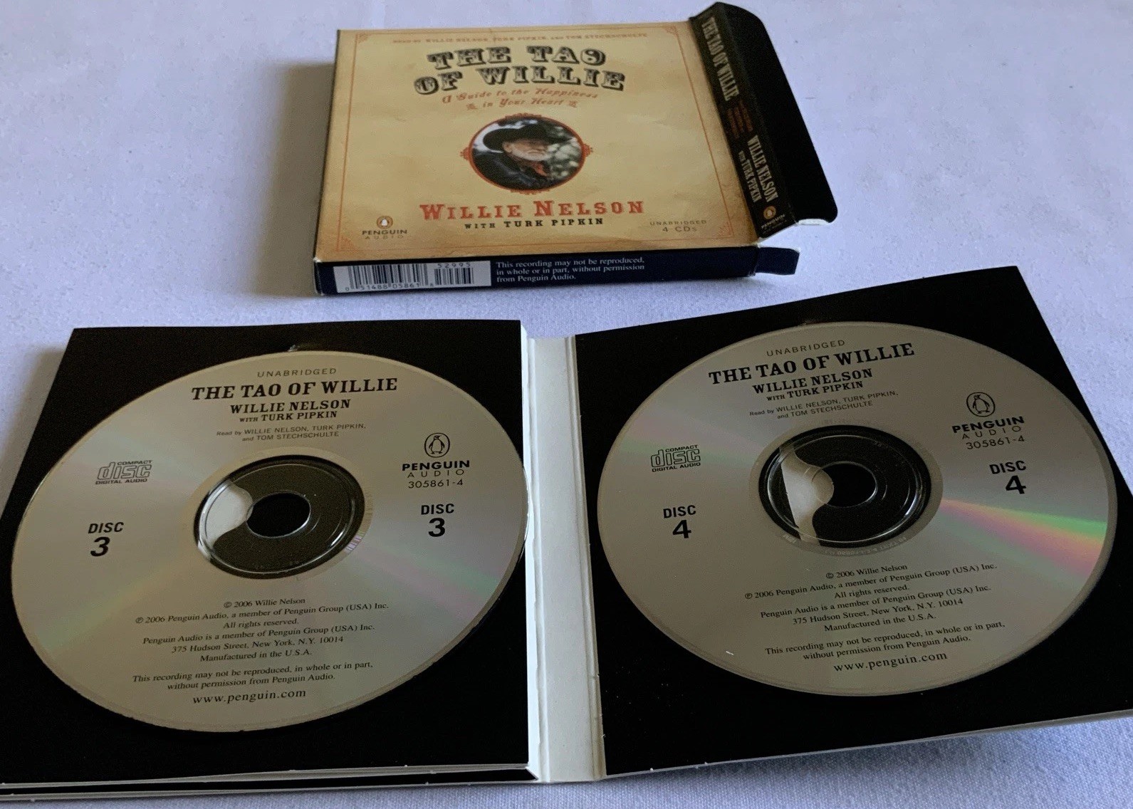 Willie Nelson Turk Pipkin The Tao of Willie 4 CD’s Book On CD Guide to Happiness