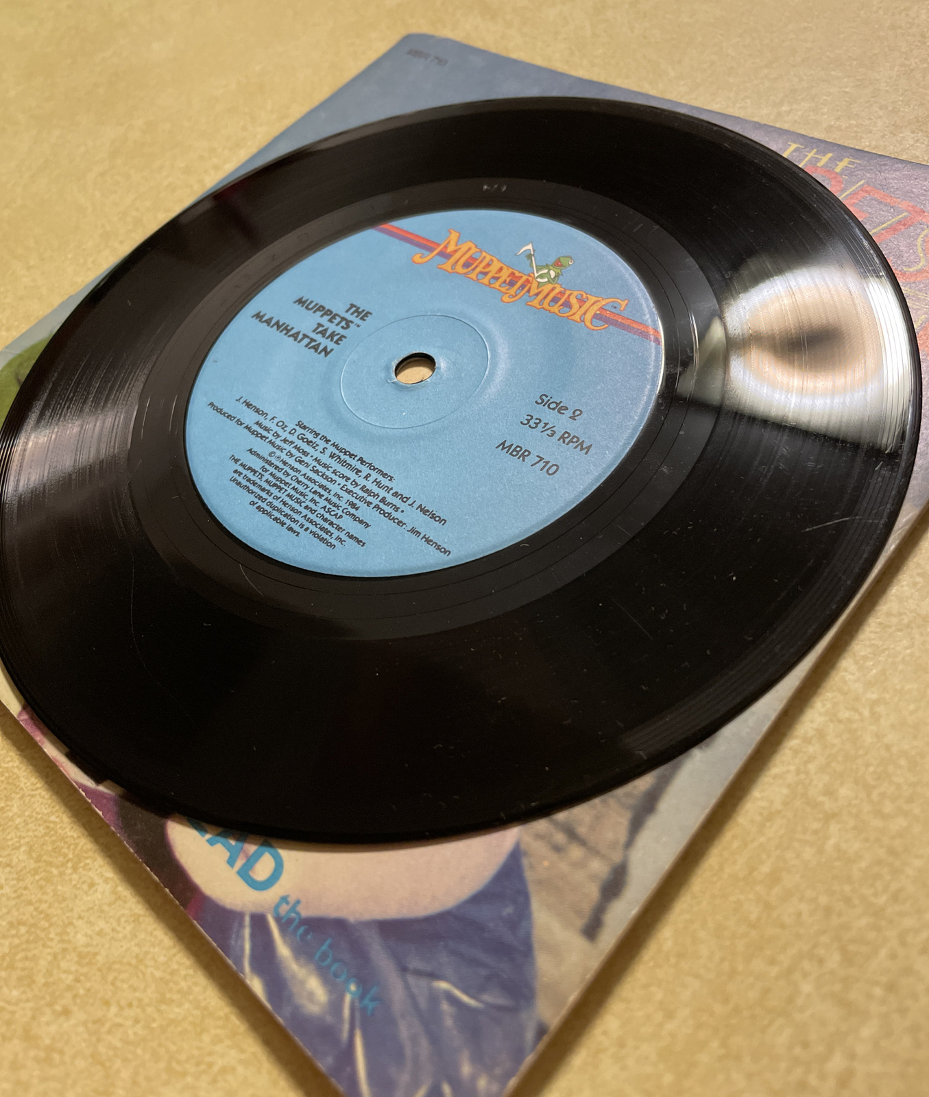 1984 The Muppets Take Manhattan Hear Read See Book & Vinyl Record 33 1/3 RPM