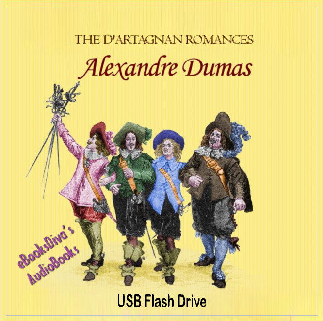 The d’Artagnan Romances Audiobooks 3 Volumes Alexandre Dumas on USB Flash Drive