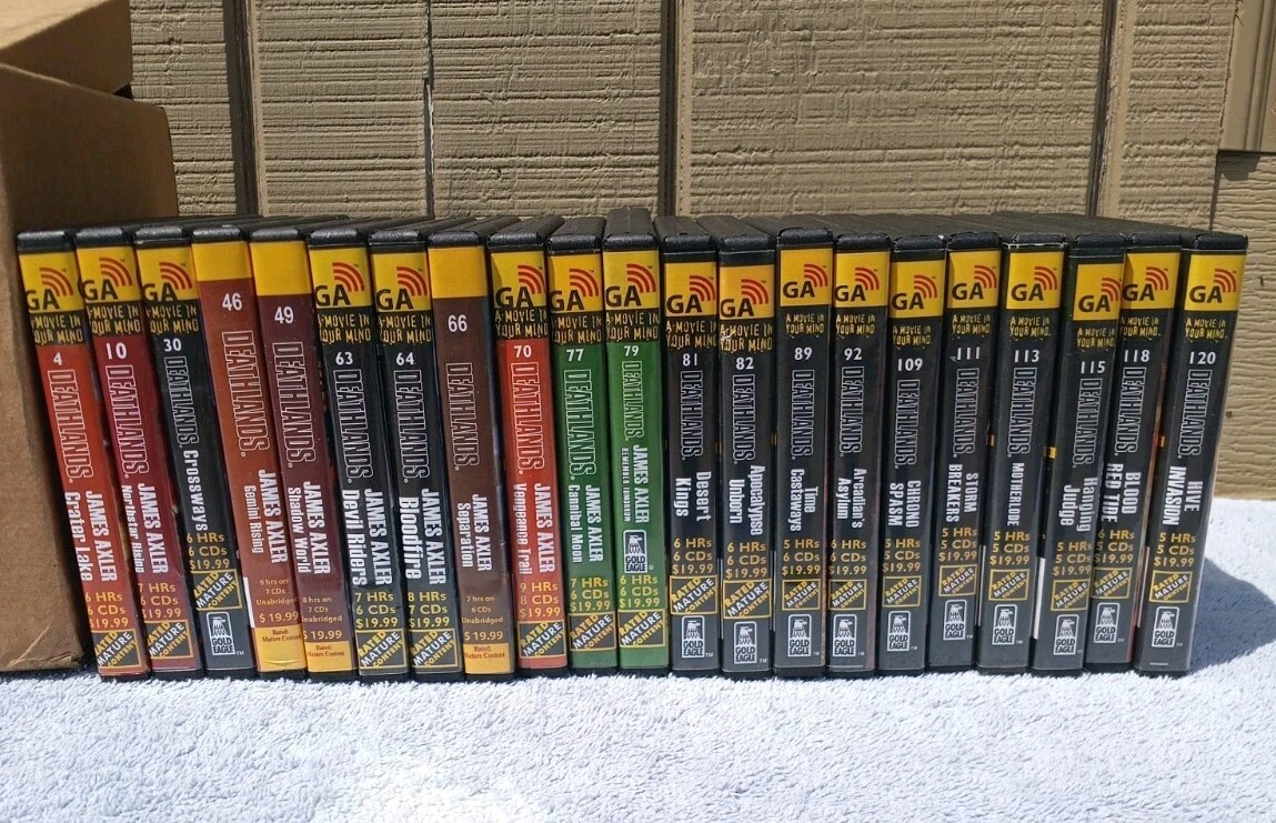 Large Lot 21 Deathlands Graphic Audio CD Sets VG Cnd Death Lands Fst Ship