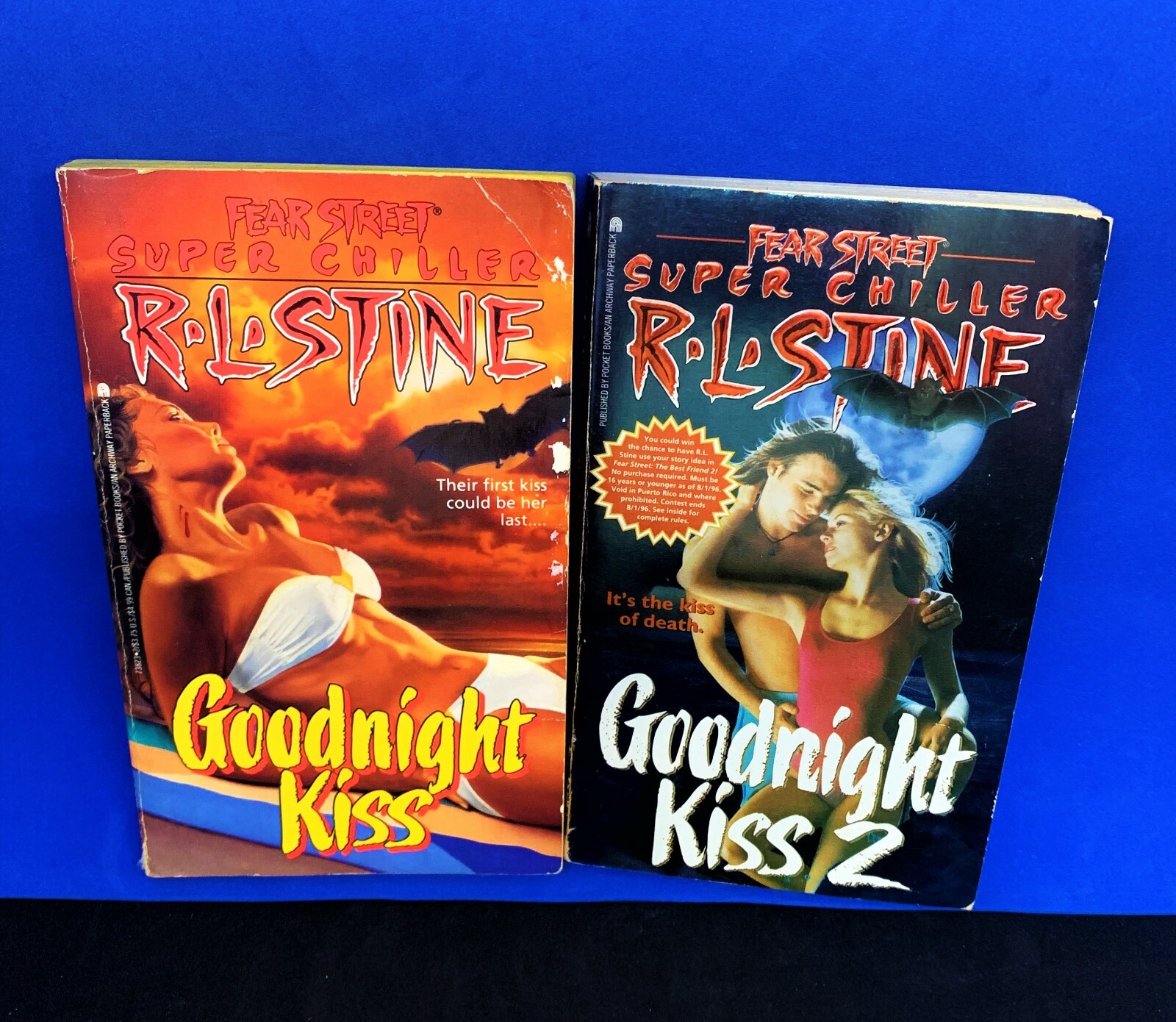 Fear Street Super Chillers: Goodnight Kiss 1 & 2 1992/1996 1st Editions