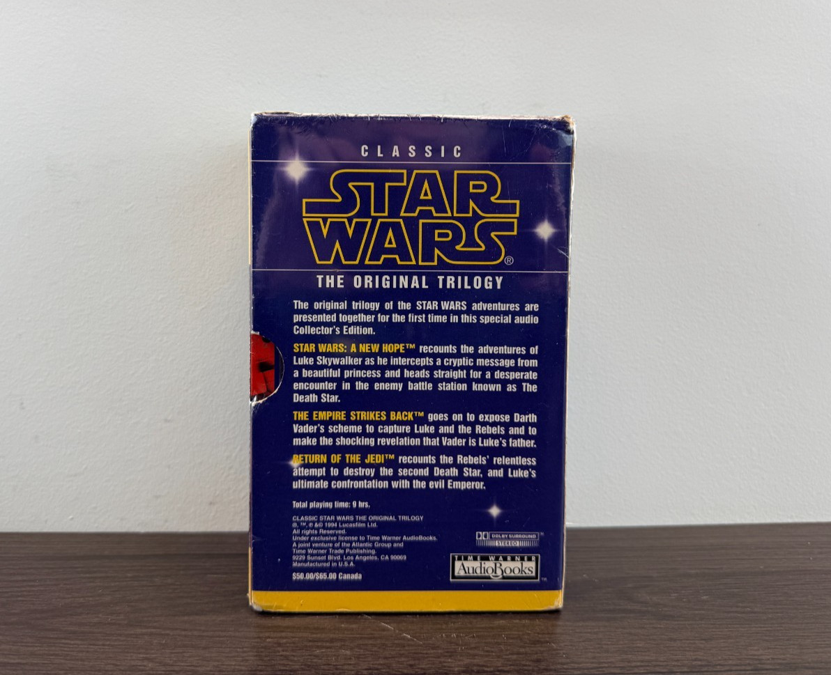Star Wars: The Original Trilogy Special Audio Edition featuring 6 cassette tapes