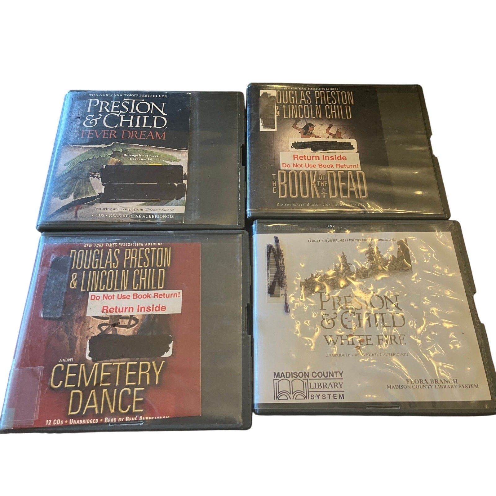 Preston & Child Audiobooks CD Lot of (4) Mystery Crime Thriller, Fever DEAD Fire