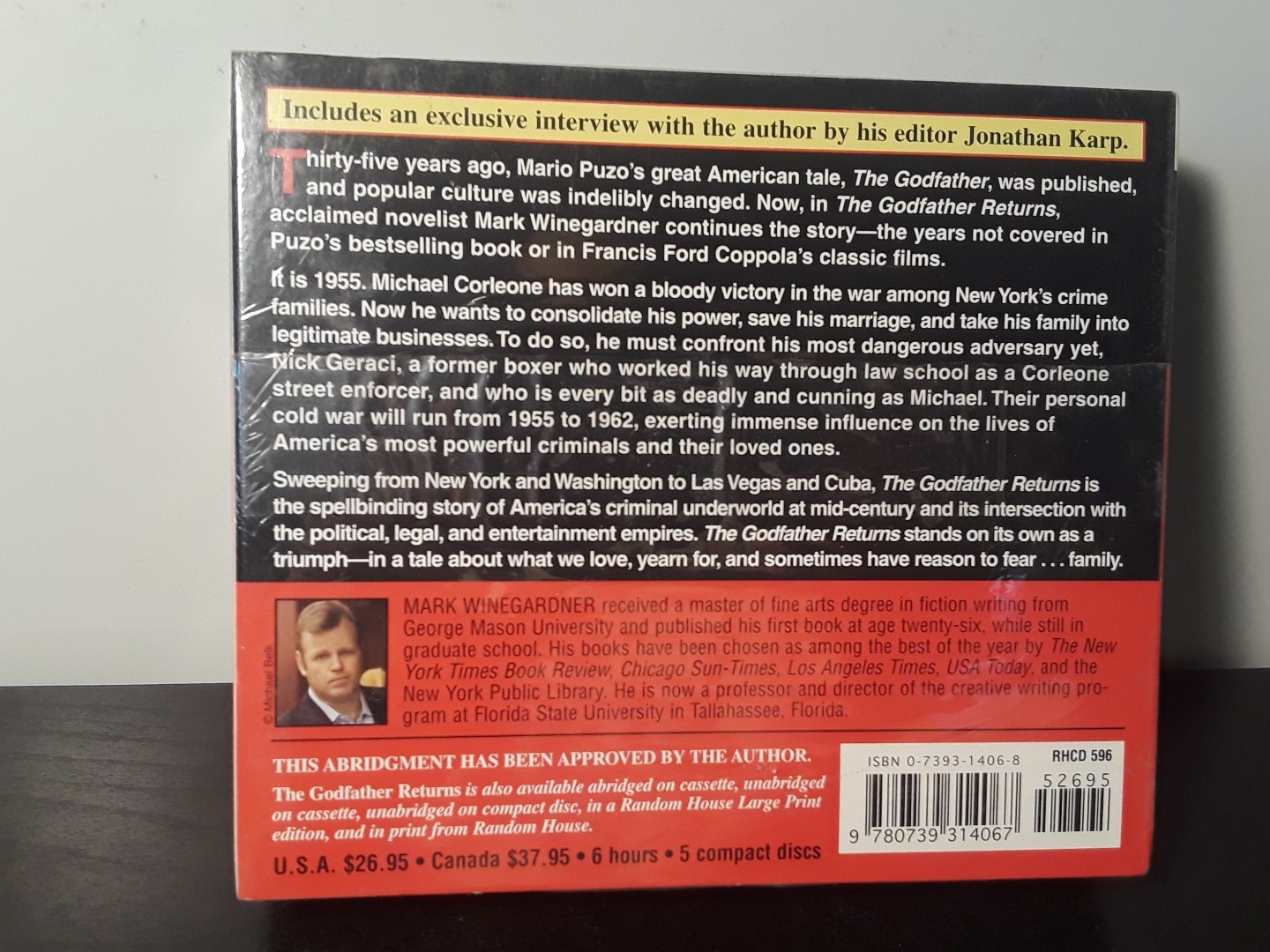 The Godfather Returns by Mark Winegardner (2004, CD, Abridged) New