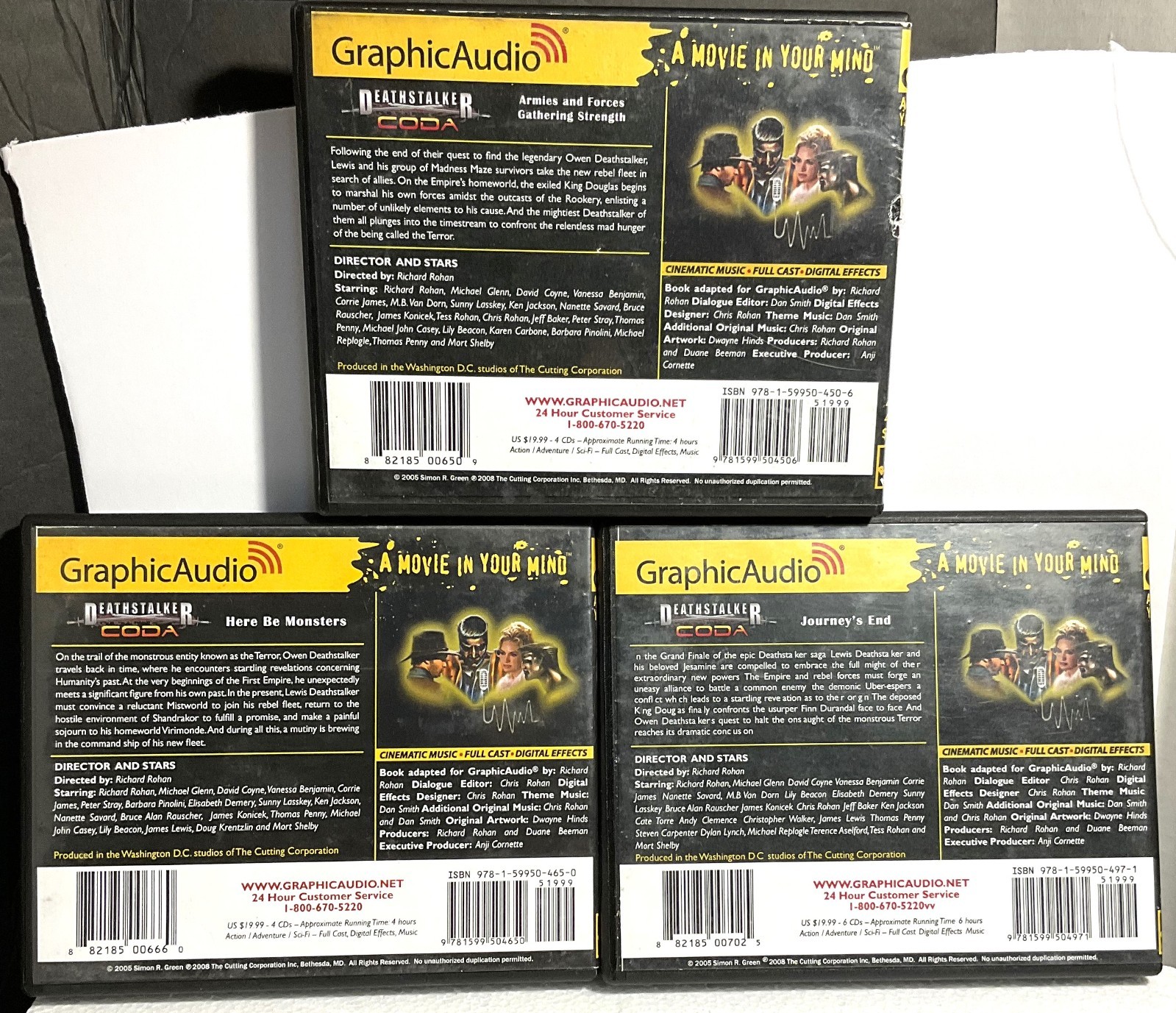 Deathstalker CODA Graphic CD Audios 1, 2 &3 — Lot of 3 — All Pre-owned — GC