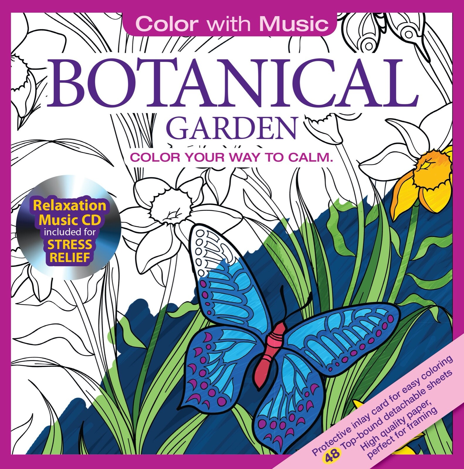 Color with Music: Botanical Garden : Color Your Way to Calm (QTY 20)