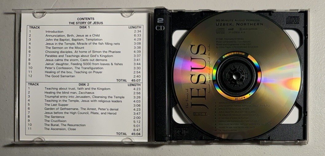 The Story Of Jesus According To The Gospel Luke (CD, 1996, 2 Disc Set) FREE S/H